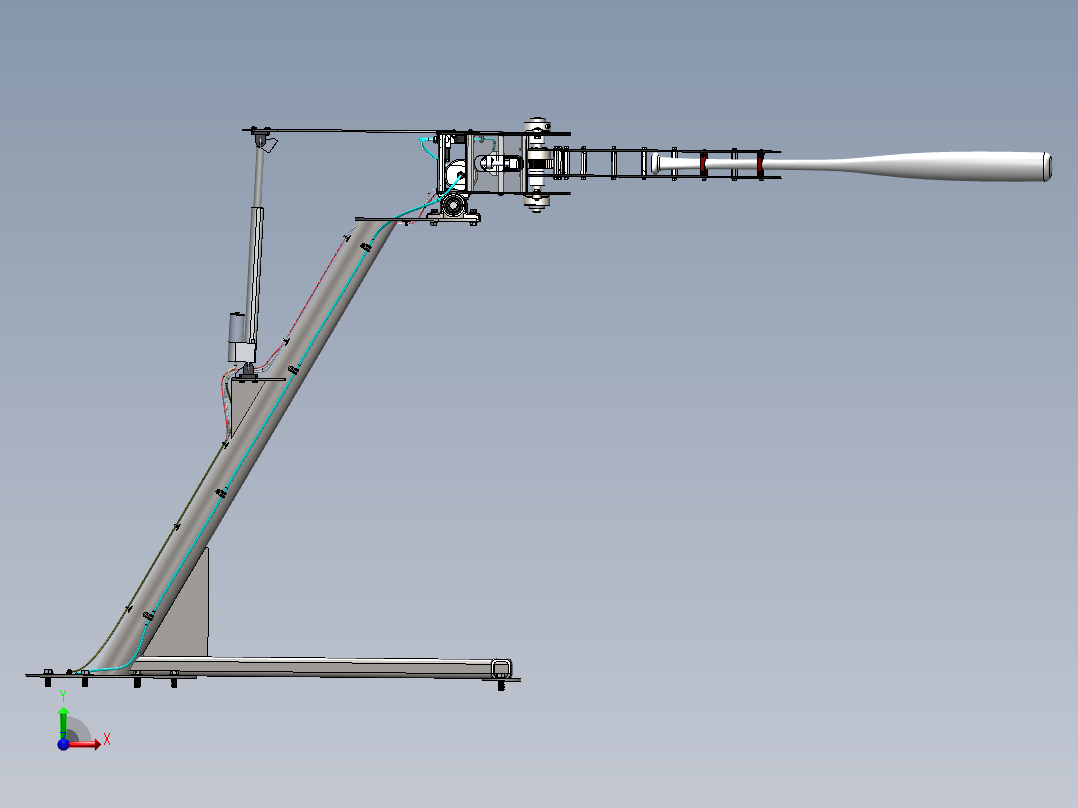 气动摇摆机前视图