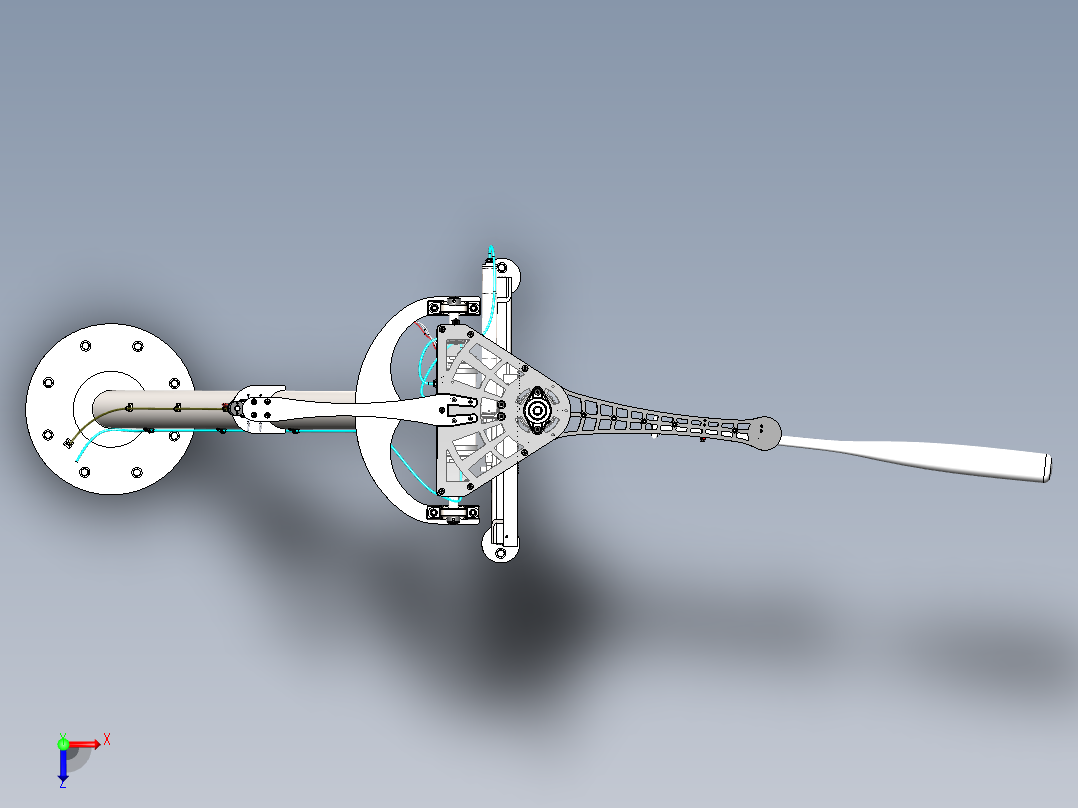 气动摇摆机俯视图