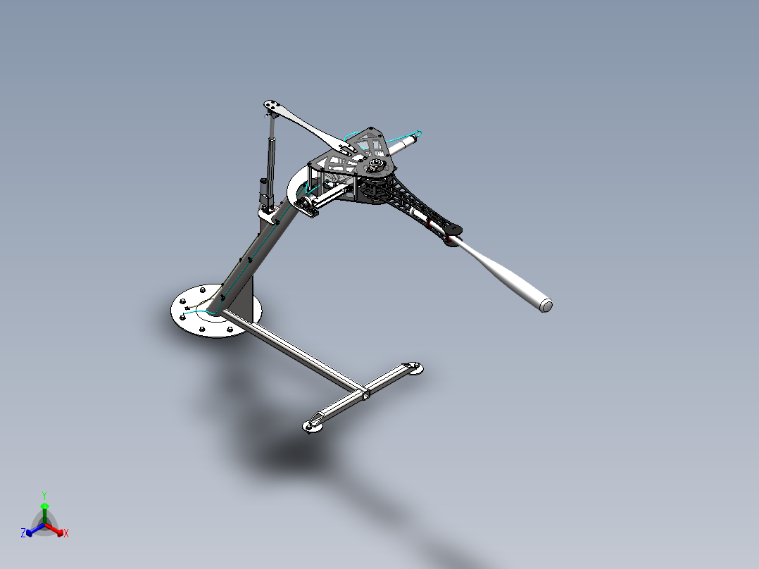 气动摇摆机正等轴测图