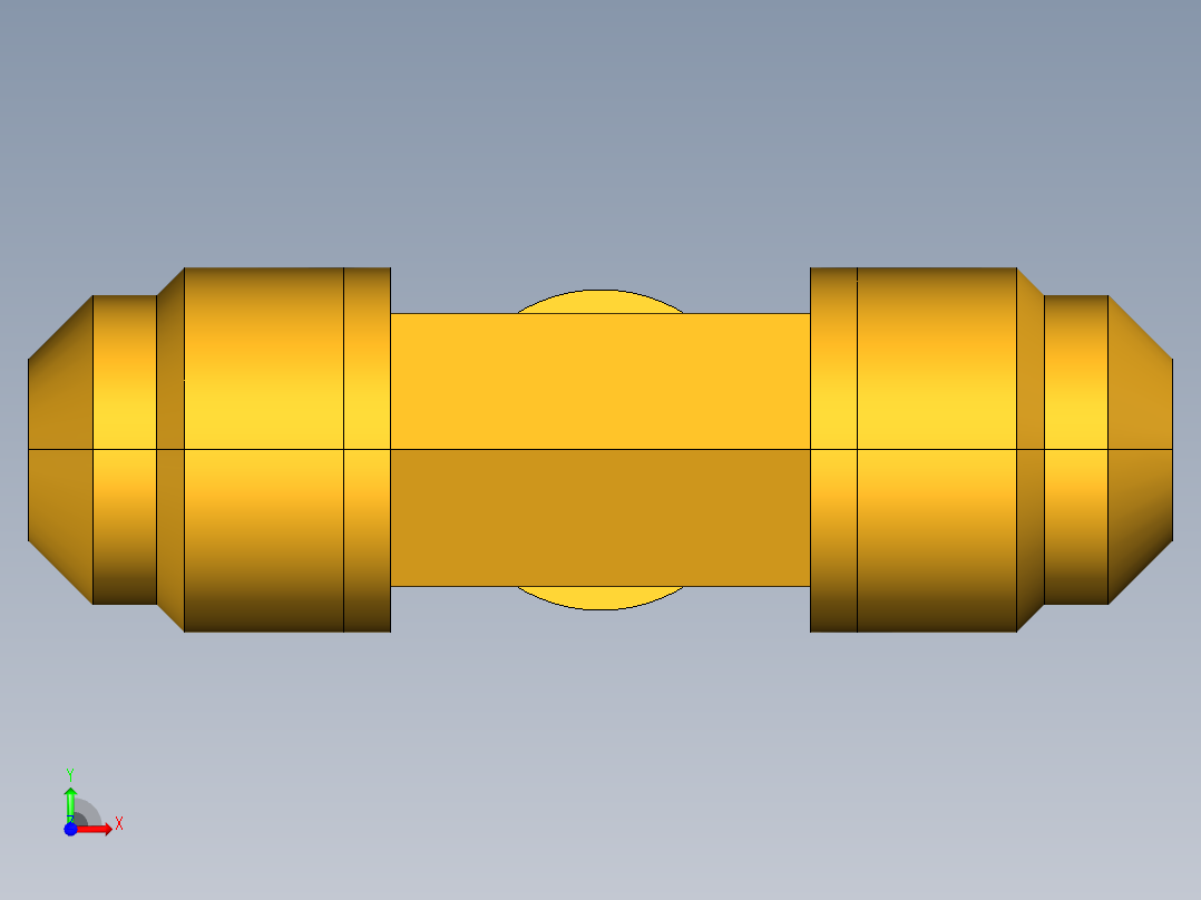 扩口式工业通用硬管接头Male Branch Tee 145F-6-4前视图