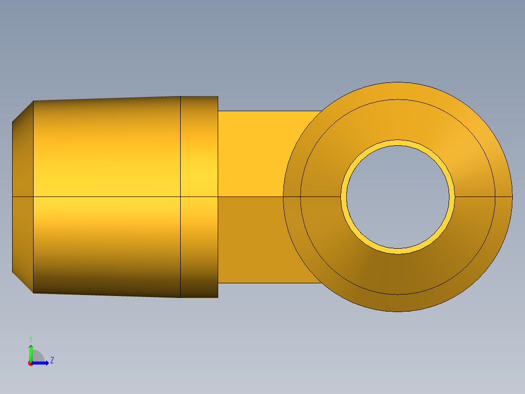 扩口式工业通用硬管接头Male Branch Tee 145F-6-4左视图