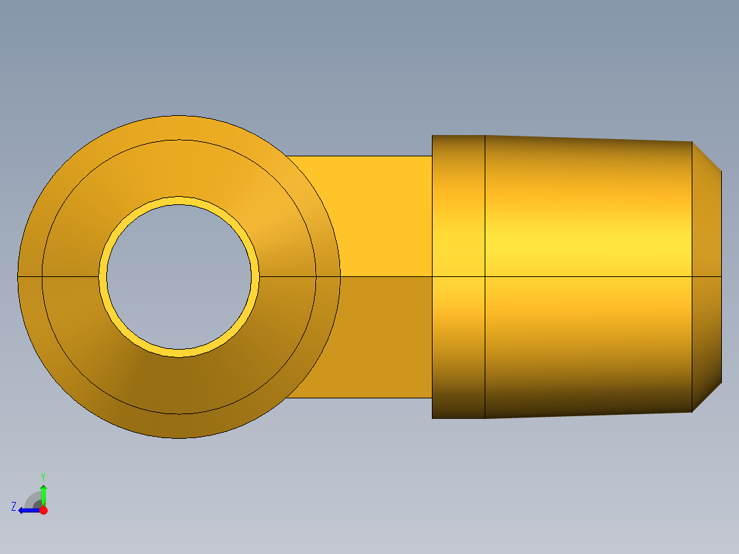 扩口式工业通用硬管接头Male Branch Tee 145F-6-4右视图