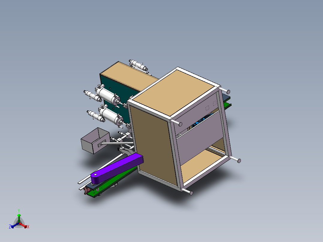 液体灌装机，膏体灌装机，粉剂灌装机,颗粒灌装机正等轴测图