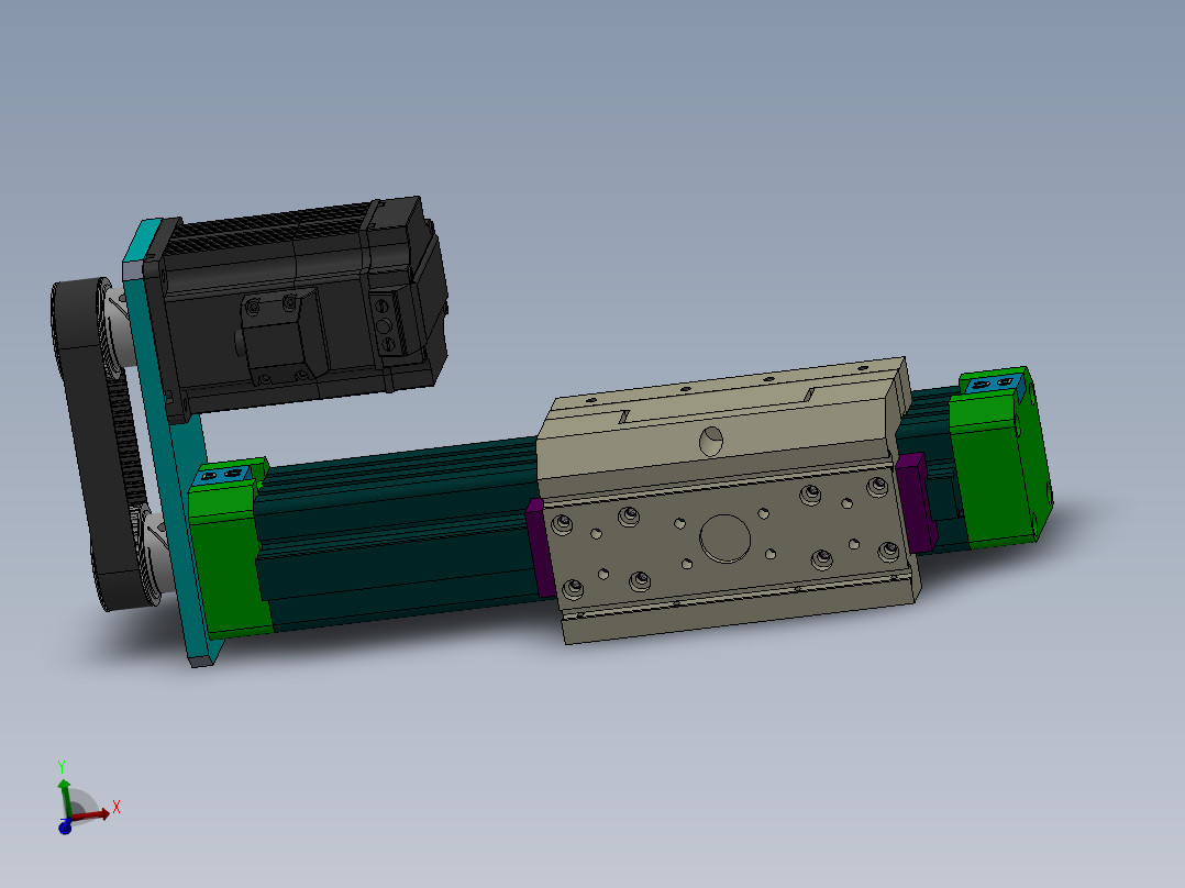 丝杆式模组DC64-SP-EG-P（100-1500mm）主视图