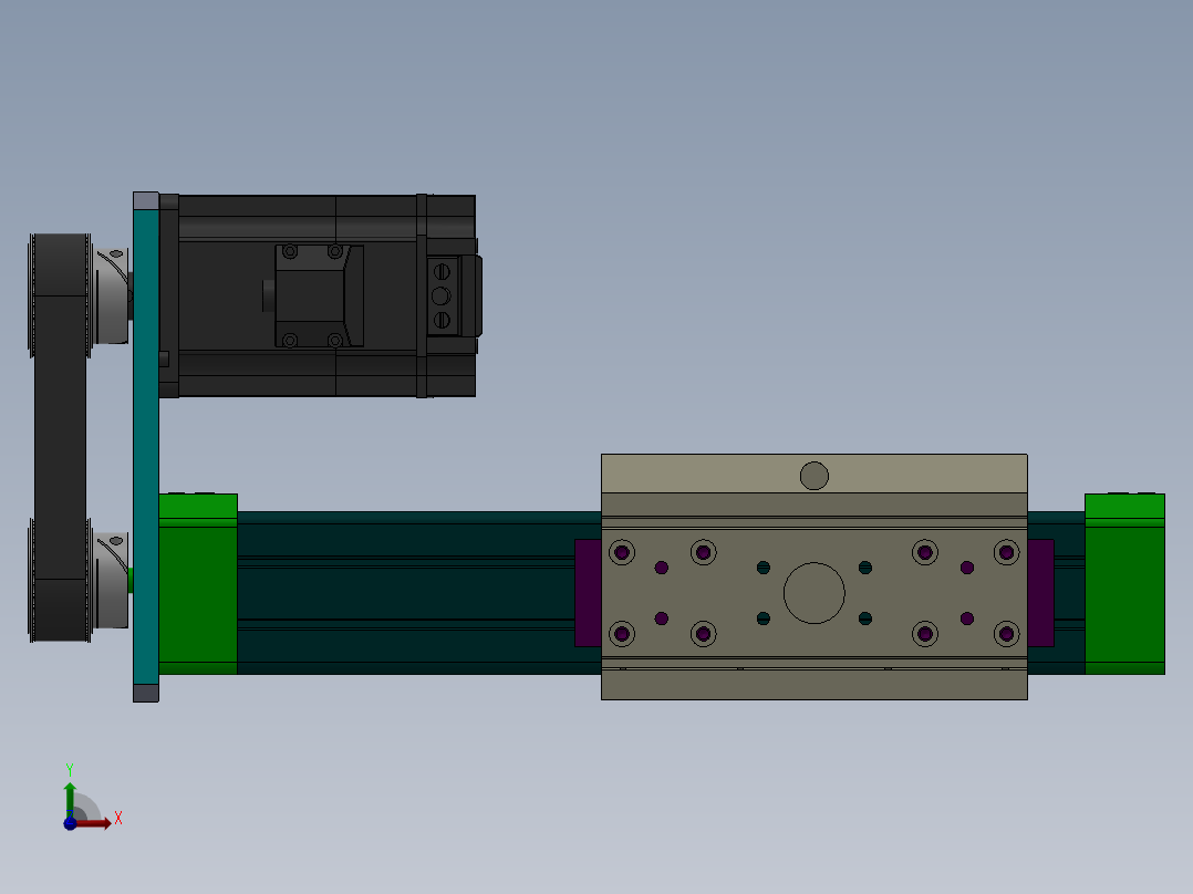 丝杆式模组DC64-SP-EG-P（100-1500mm）前视图