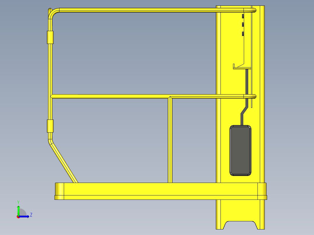 垂直升降机提升机左视图