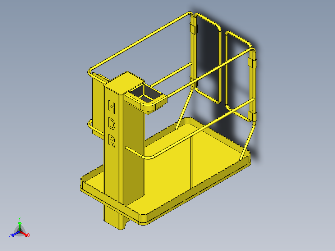 垂直升降机提升机正等轴测图