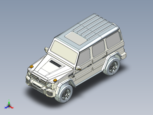 G CLASS WAGON越野车模型3D图纸 IGS格式