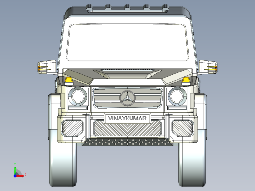 G CLASS WAGON越野车模型3D图纸 IGS格式前视缩略图