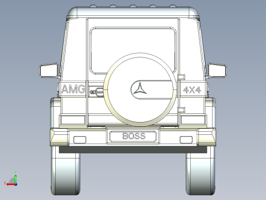 G CLASS WAGON越野车模型3D图纸 IGS格式后视缩略图