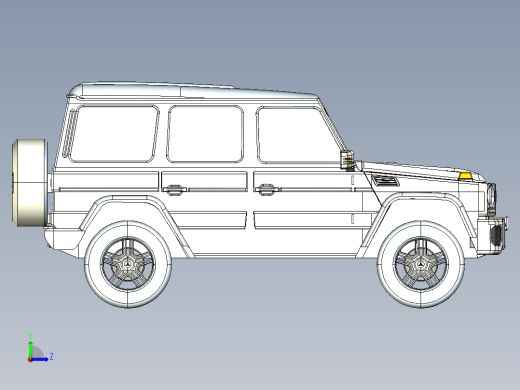 G CLASS WAGON越野车模型3D图纸 IGS格式左视缩略图