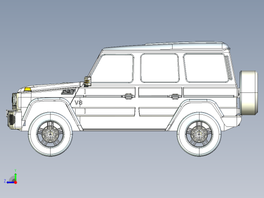G CLASS WAGON越野车模型3D图纸 IGS格式右视缩略图