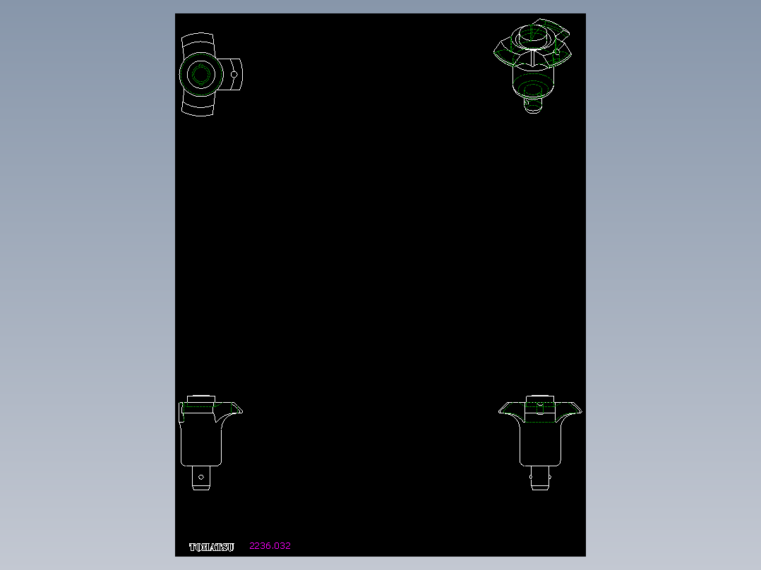 定位扣件2236-2D多系列多零件图纸模型