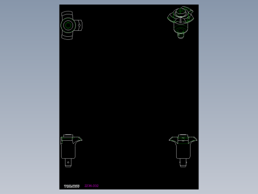 定位扣件2236-2D多系列多零件图纸模型