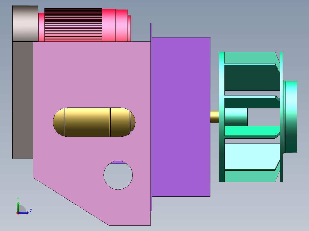 聚富插入式保温风机左视图