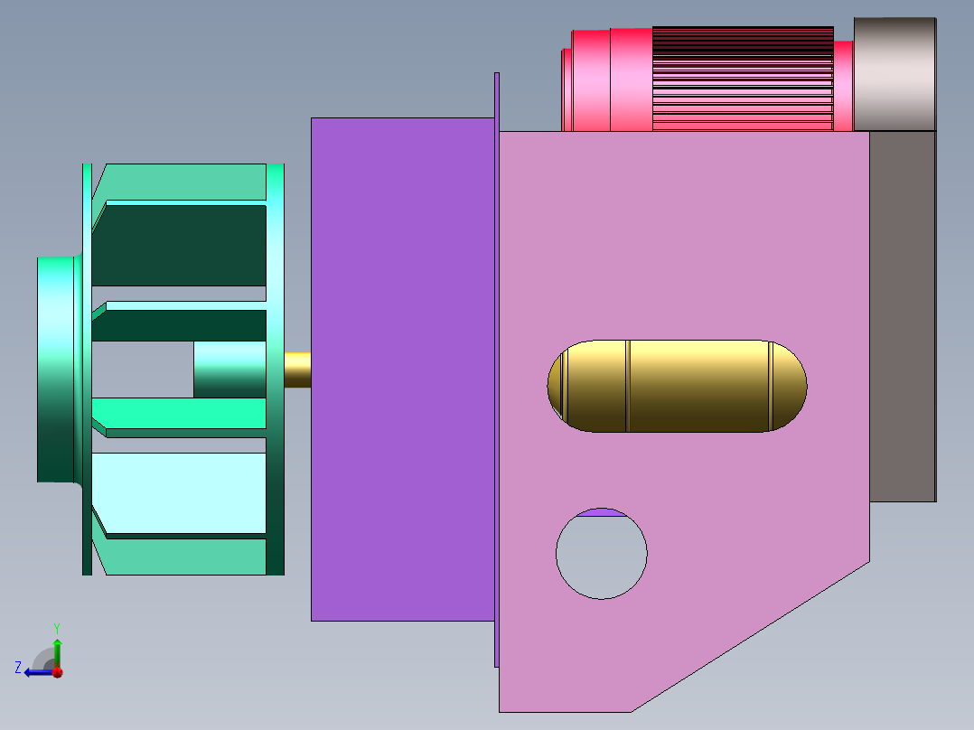 聚富插入式保温风机右视图