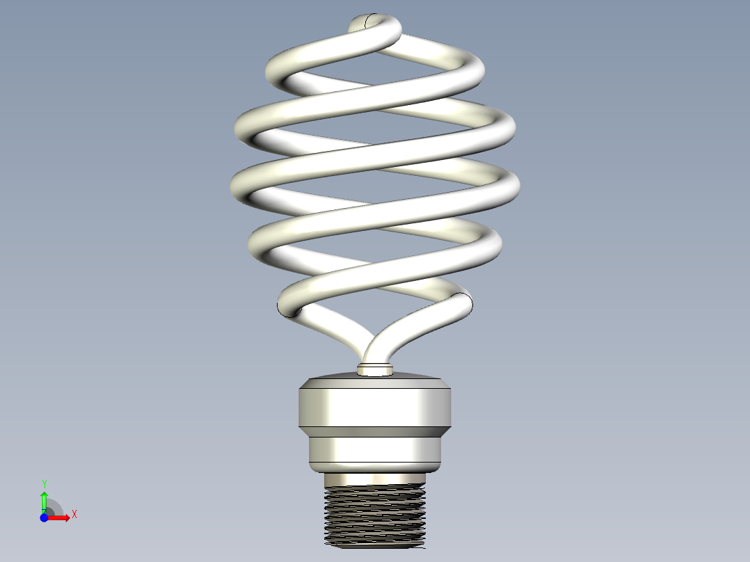 荧光灯泡前视图