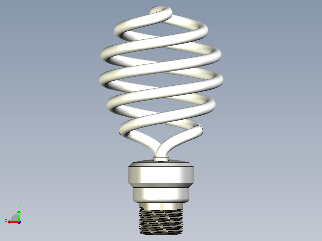 荧光灯泡后视图