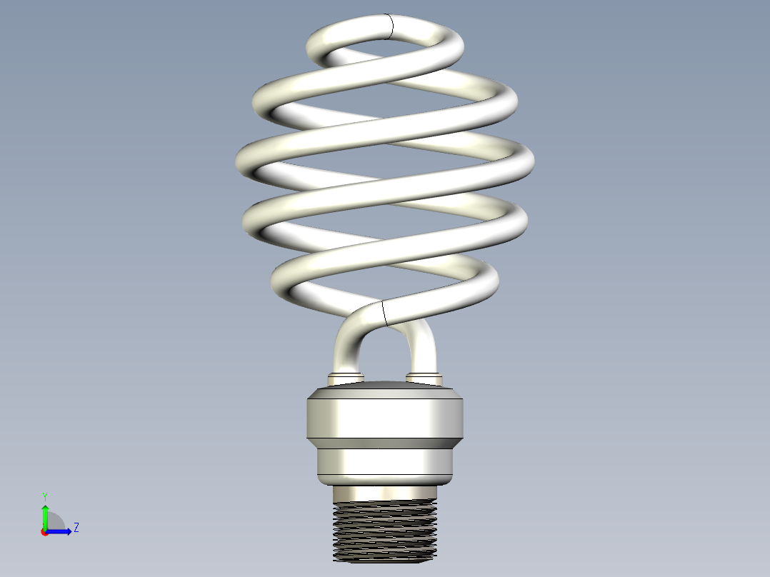 荧光灯泡左视图