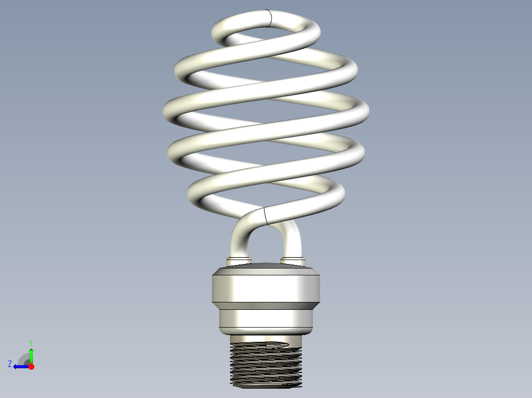 荧光灯泡右视图