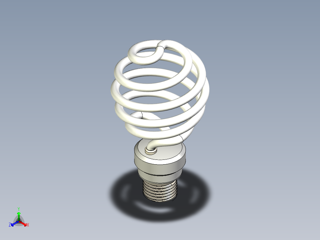 荧光灯泡正等轴测图