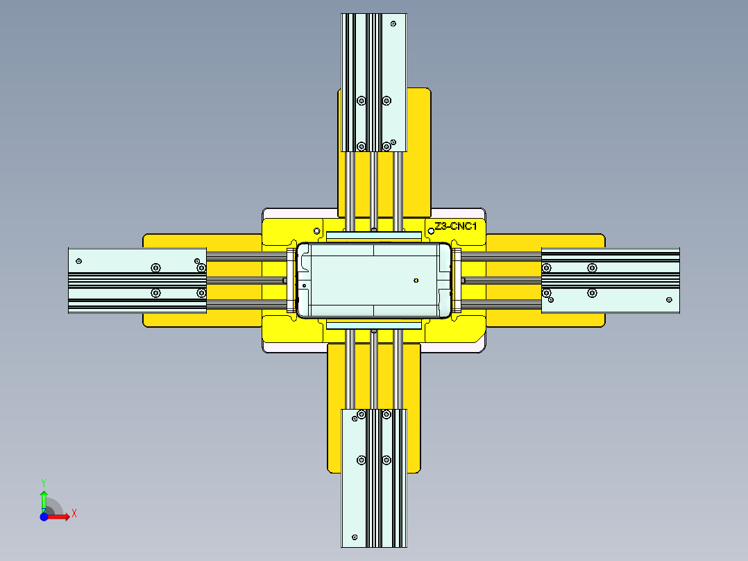 Z3-笔记本CNC工装夹具三维模型CNC1-1008前视图