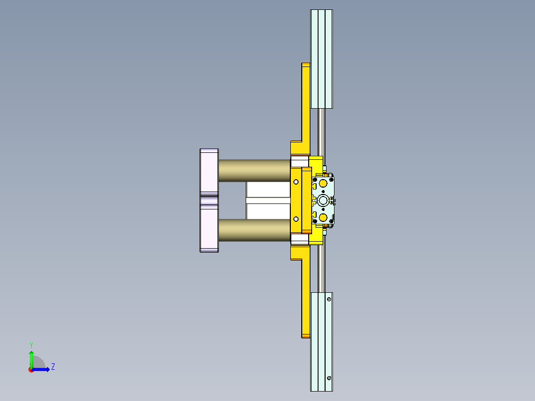Z3-笔记本CNC工装夹具三维模型CNC1-1008左视图