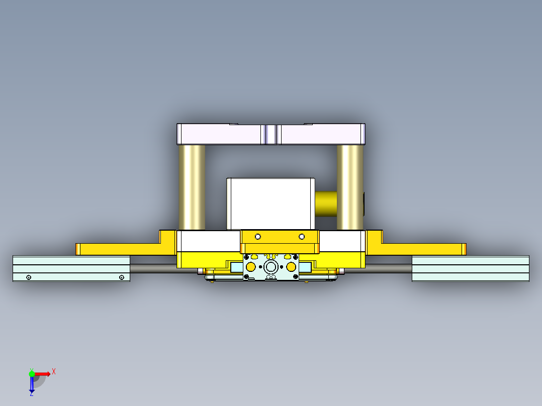 Z3-笔记本CNC工装夹具三维模型CNC1-1008俯视图