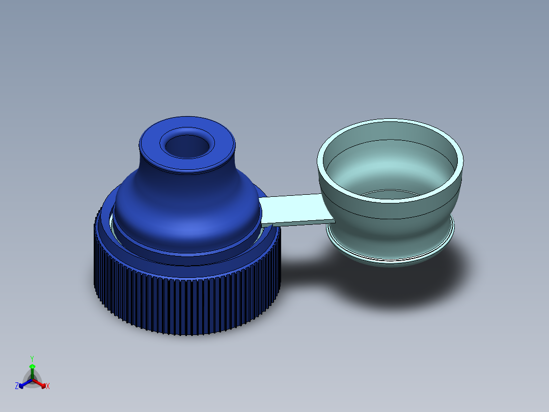 瓶盖、盖子(19)正等轴测图