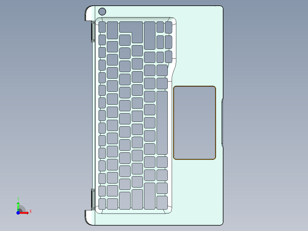 全铣件铣两侧孔和槽UG编程程序模型前视图