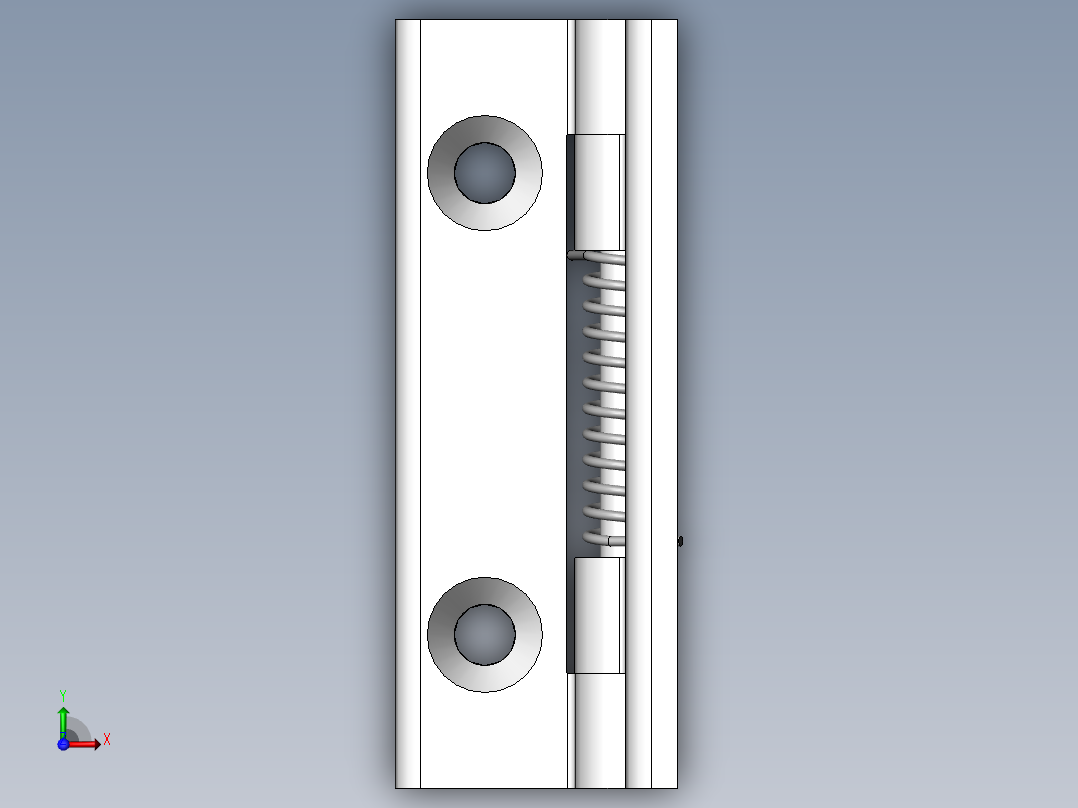 铰链、-自制扭簧合页 长度30mm 采用M3前视图