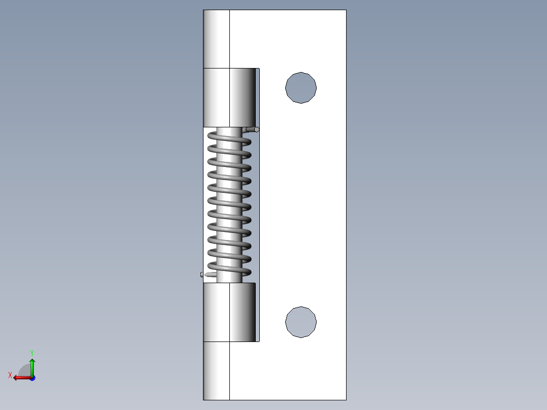 铰链、-自制扭簧合页 长度30mm 采用M3后视图
