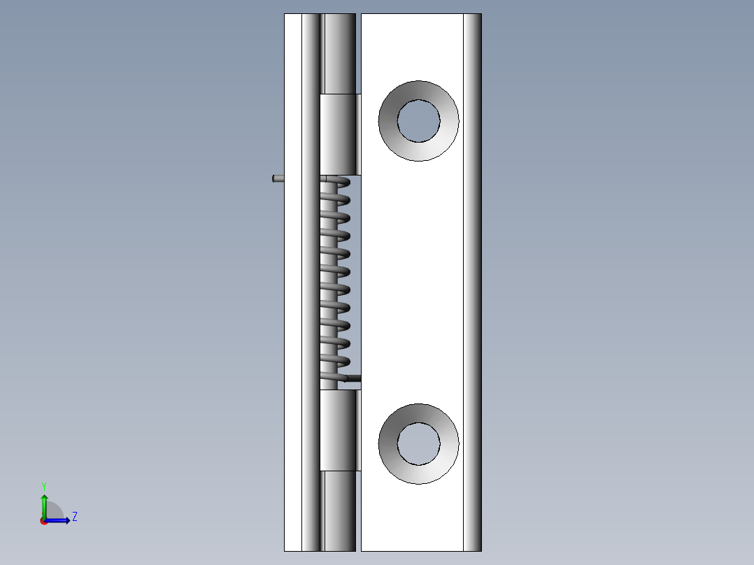 铰链、-自制扭簧合页 长度30mm 采用M3左视图