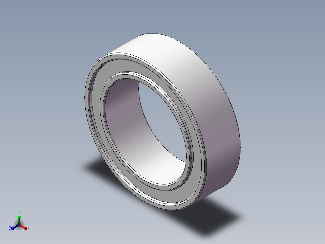 LMJCFX不锈钢小径滚珠轴承-型号SB678ZZ正等轴测图