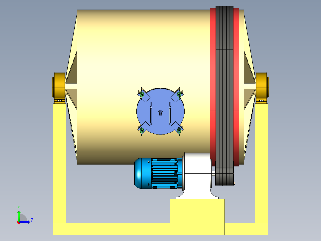 B3003464-湿球磨机左视图