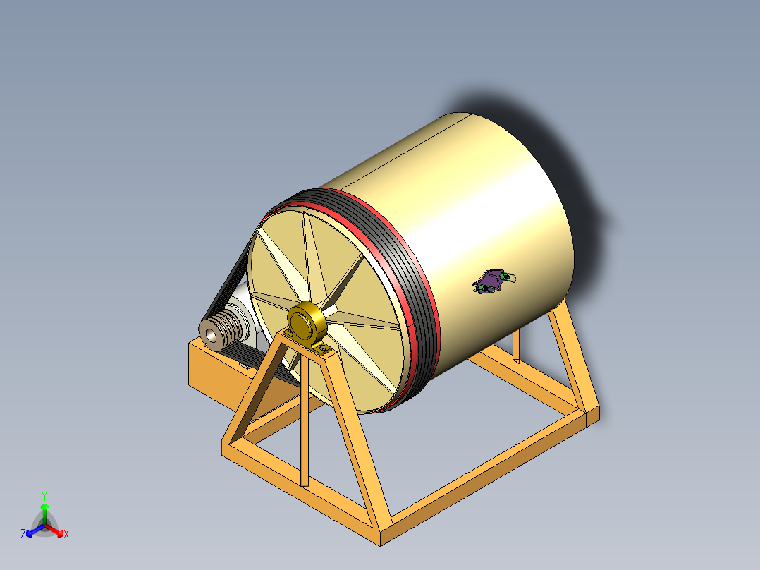 B3003464-湿球磨机正等轴测图