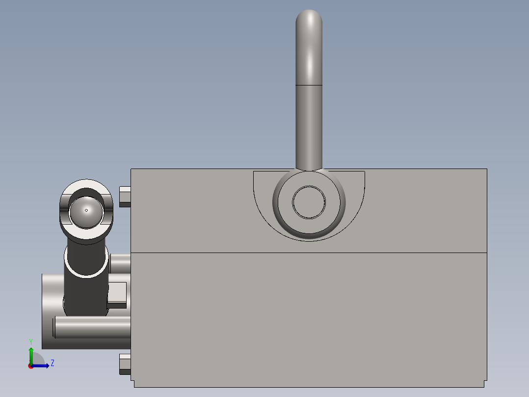 磁力升降机 - 400 公斤左视图