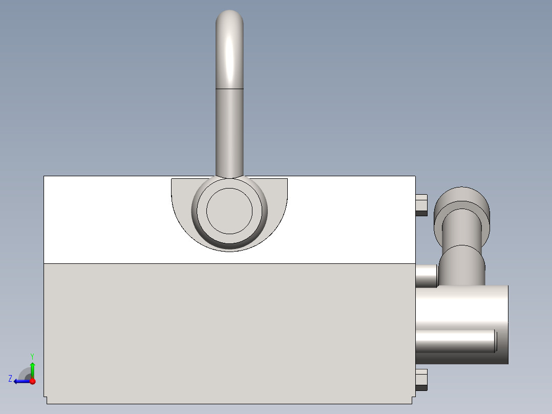 磁力升降机 - 400 公斤右视图