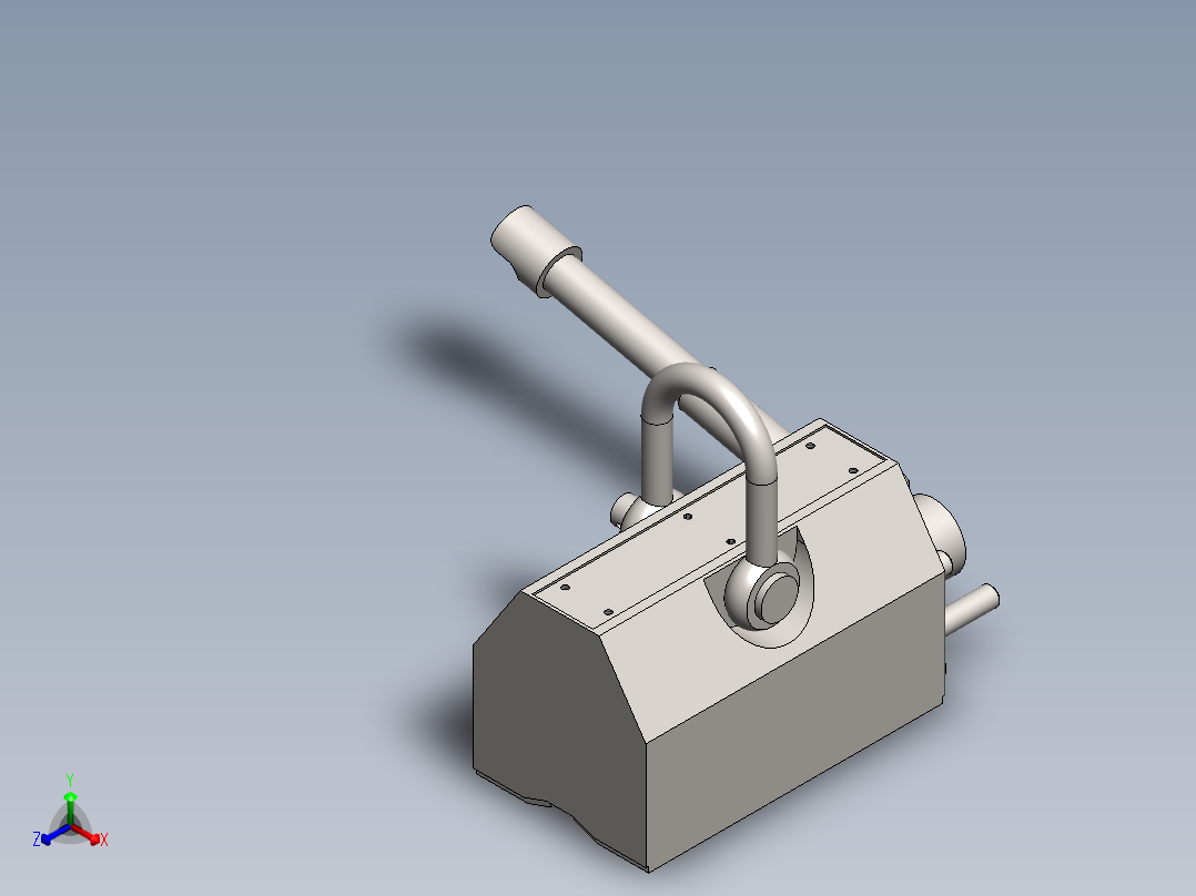 磁力升降机 - 400 公斤正等轴测图