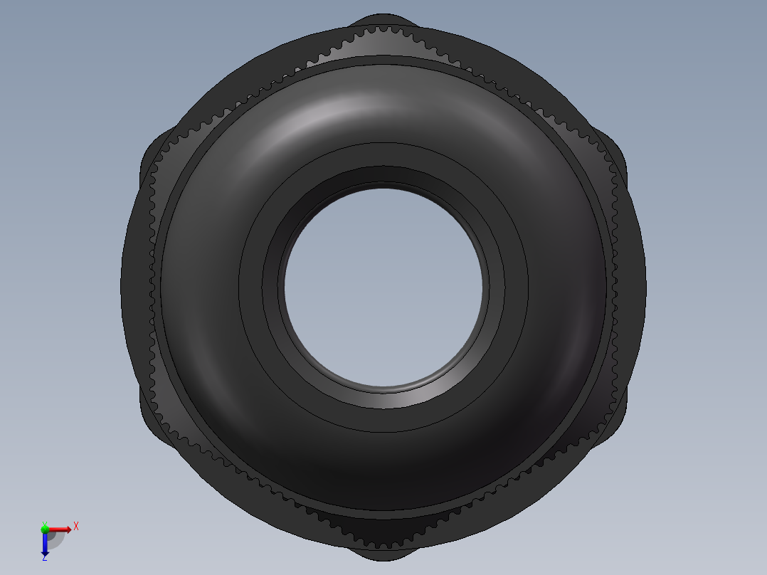 4分增安防爆尼龙电缆接头俯视图