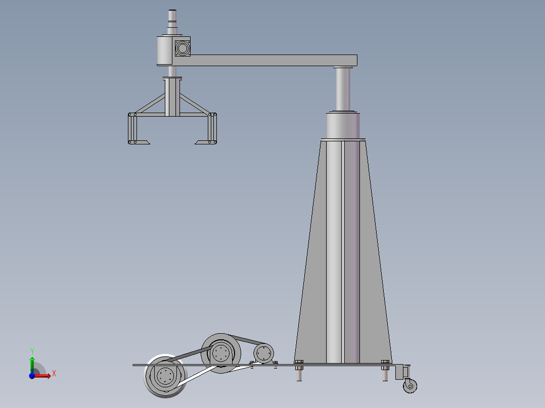 行走式抓取机械手前视图