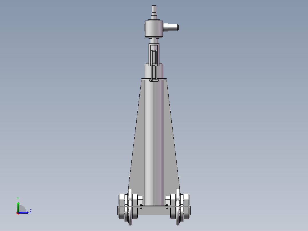 行走式抓取机械手左视图