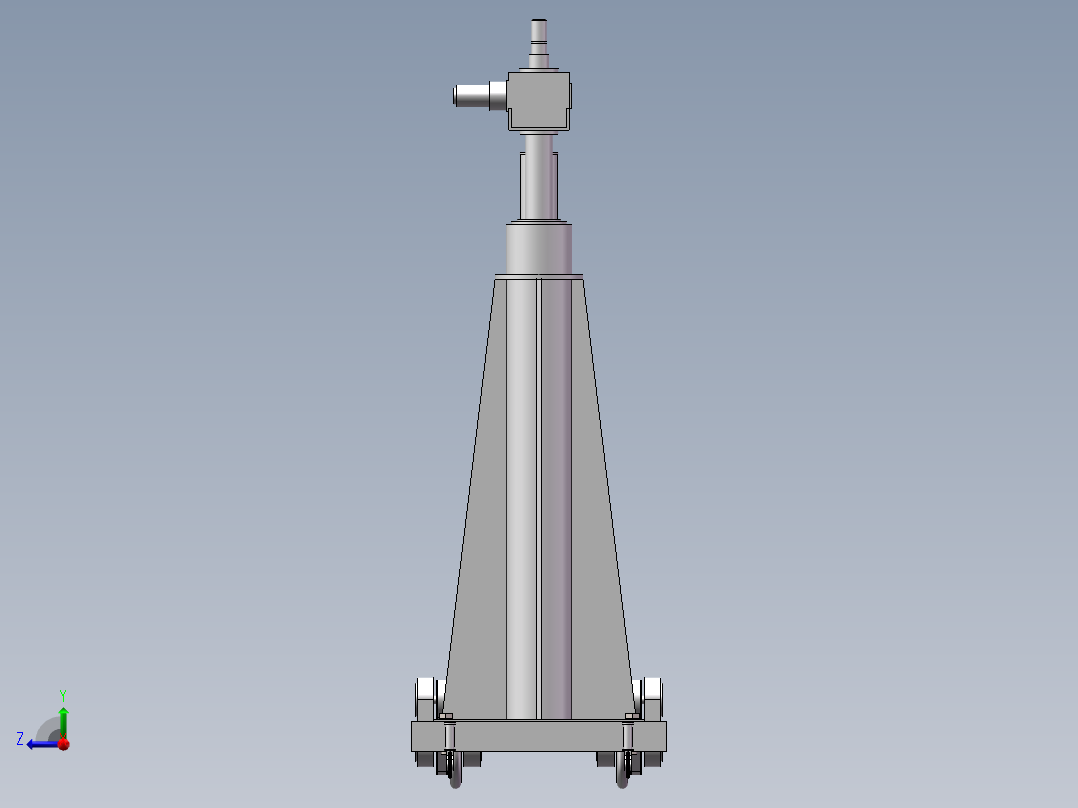 行走式抓取机械手右视图