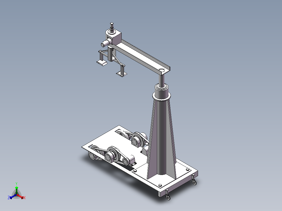 行走式抓取机械手正等轴测图