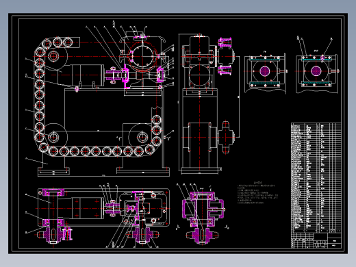 加工中心链式刀库及控制系统设计5张CAD图