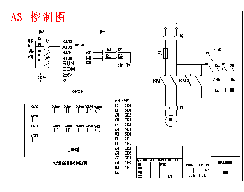 加工中心链式刀库及控制系统设计5张CAD图