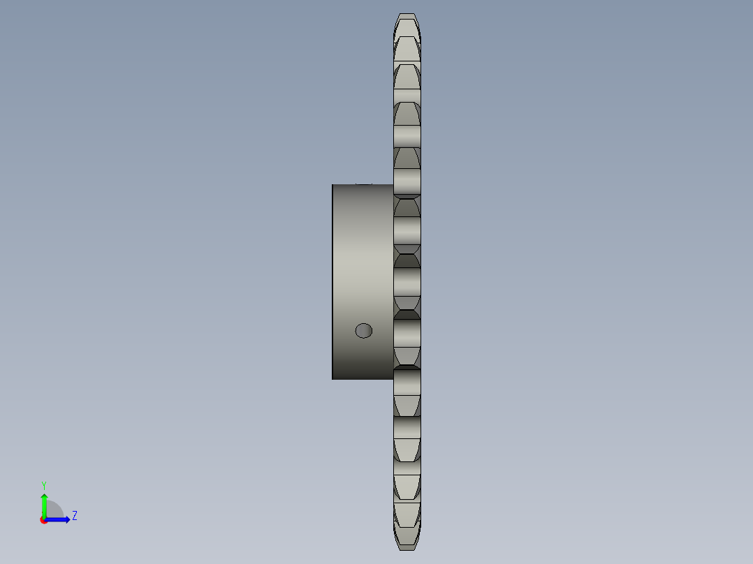 链轮-16A系列ST16A_ST16A-30-N25左视图