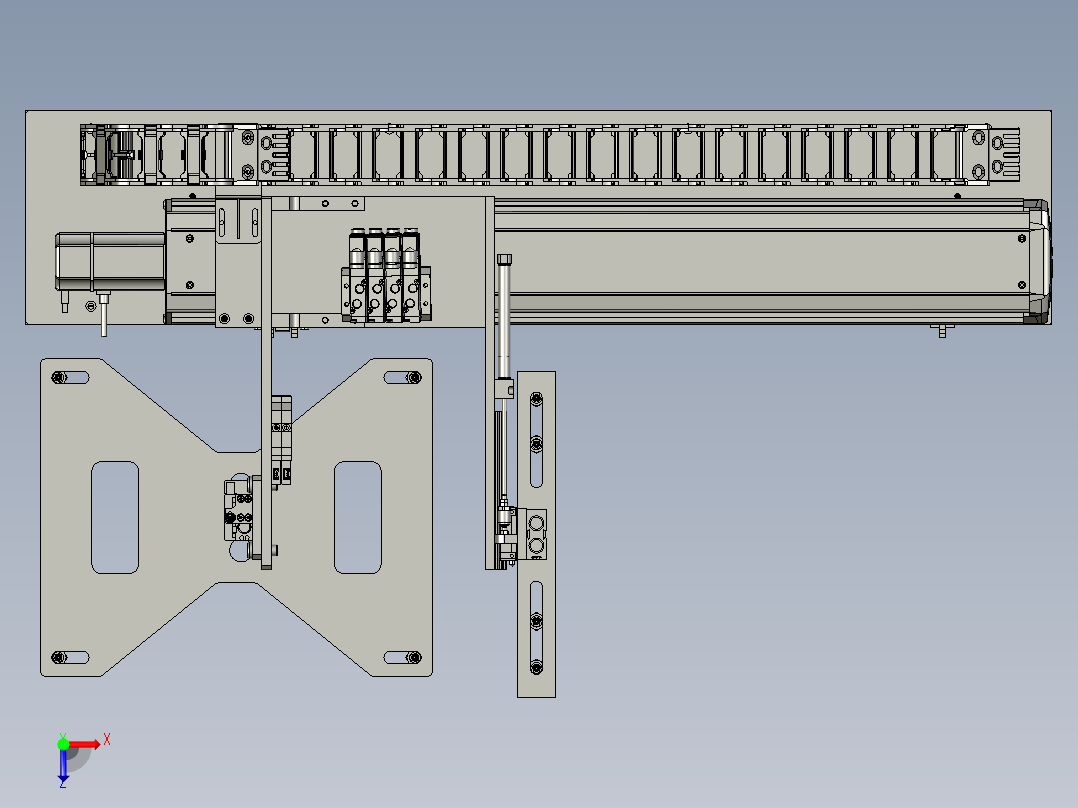 平移模块俯视图