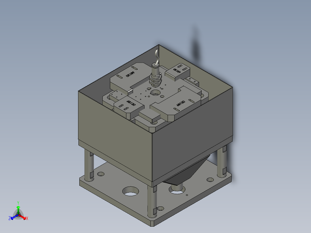 YSZ150B-05-02正极归正组件正等轴测图