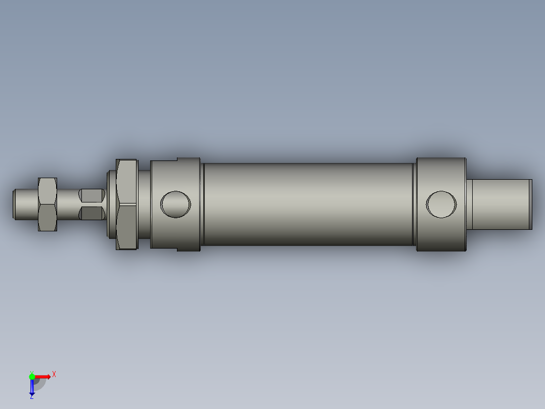 MA25x25SCA气缸俯视图